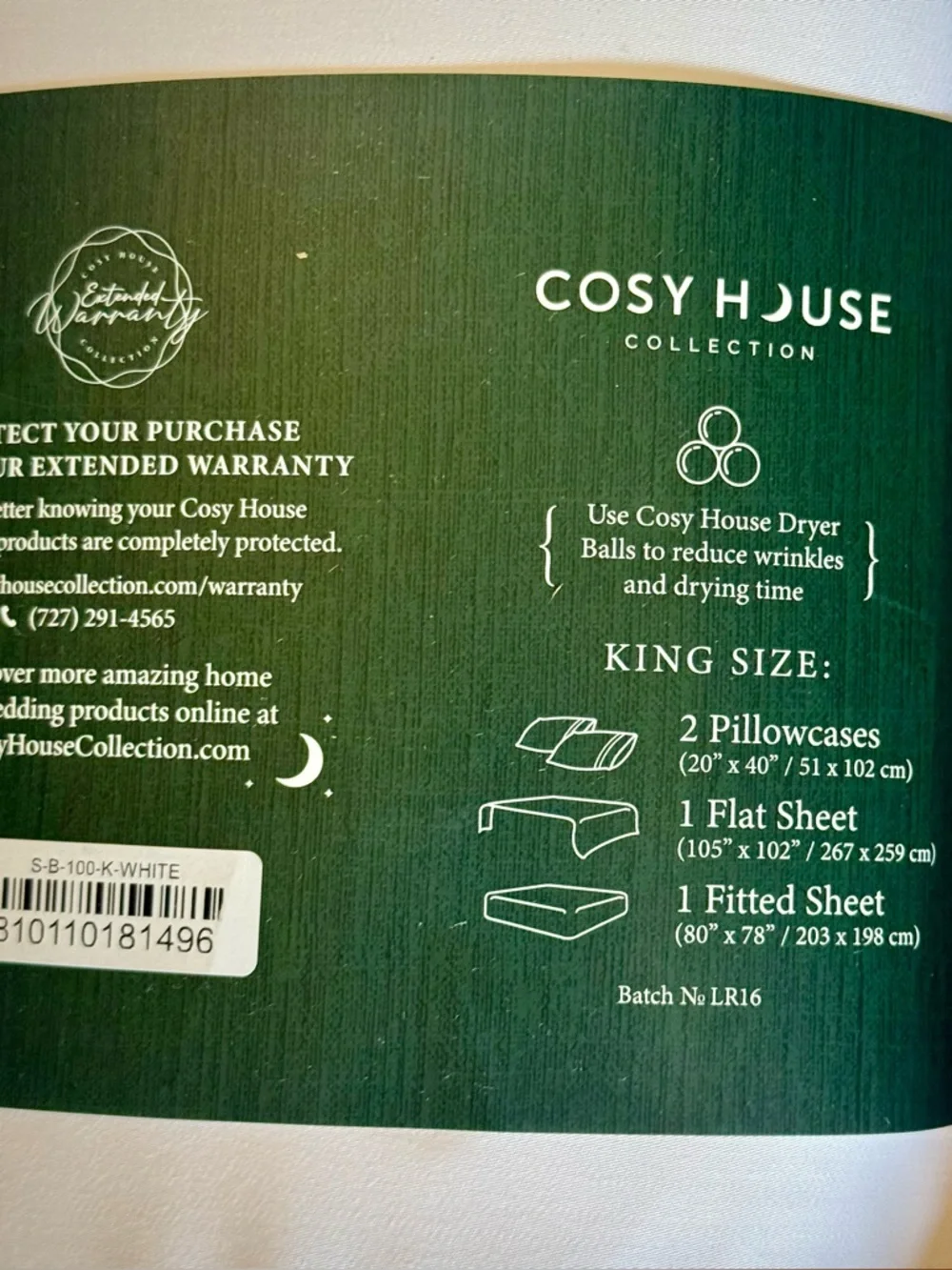 NIB Cozy Earth King Bamboo Sheets - Picture 3 of 3